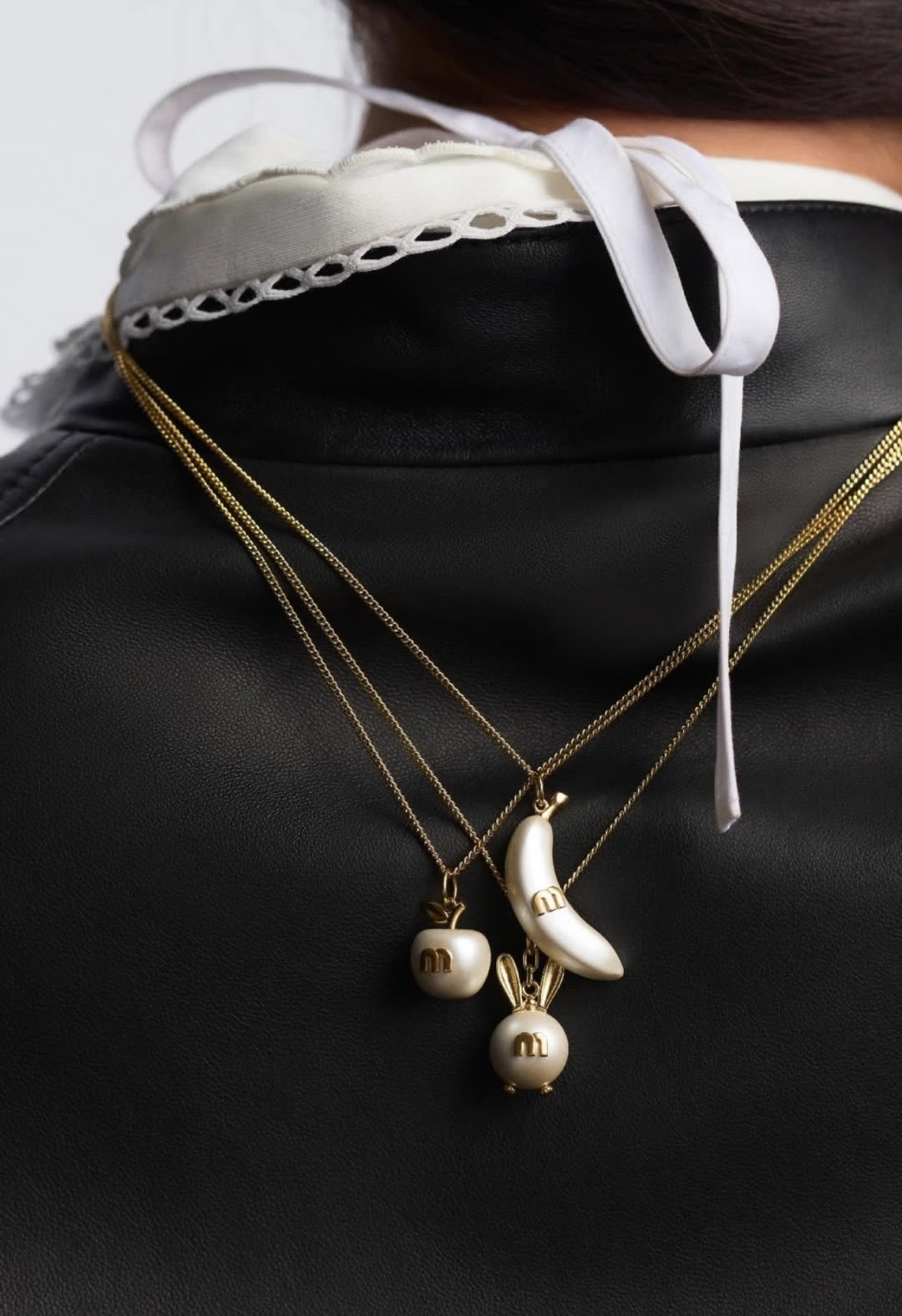 Miu Miu Pearl Pendant Necklace